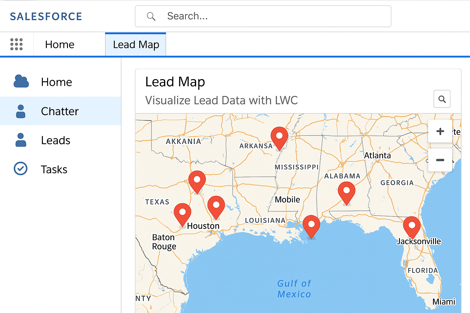 Lightning Map Marker in Salesforce: Visualize Lead Data with LWC
