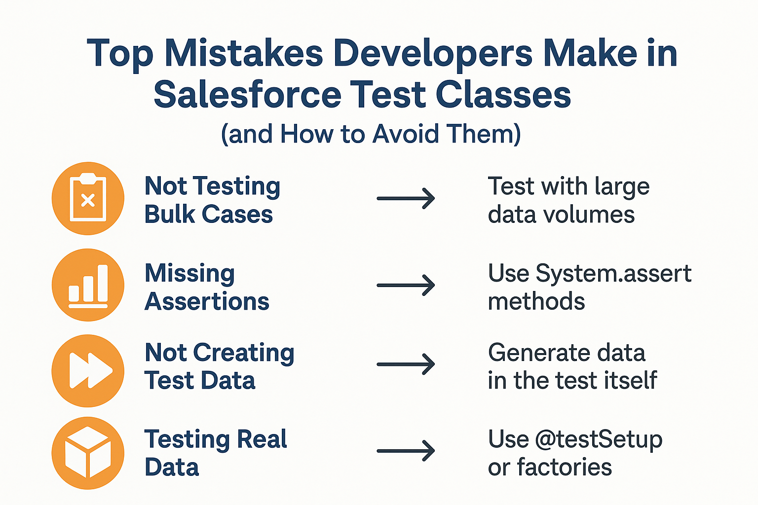 Top Mistakes Developers Make in Salesforce Test Classes (and How to Avoid Them)