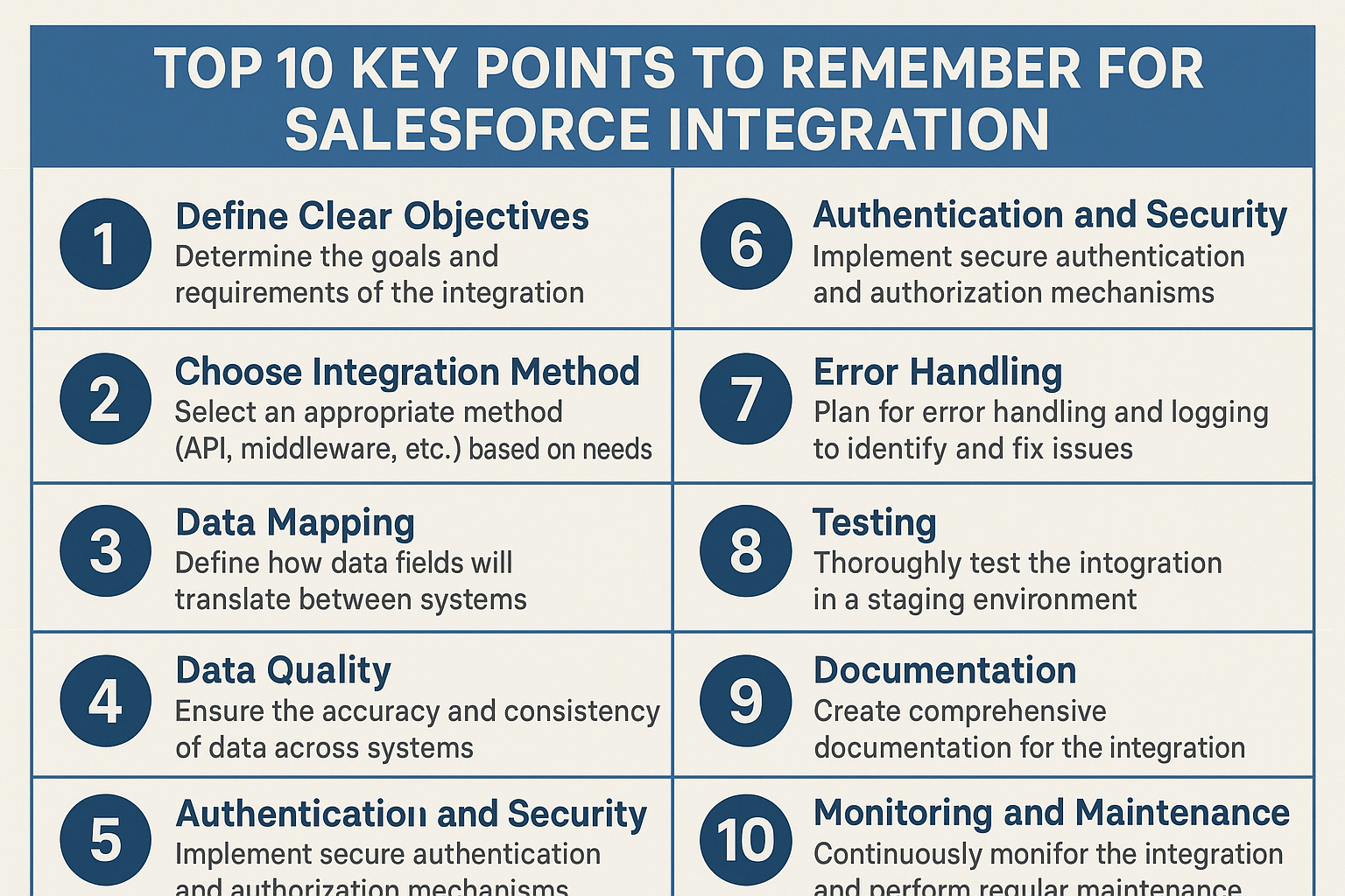 Top 10 Key Points to Remember for Salesforce Integration