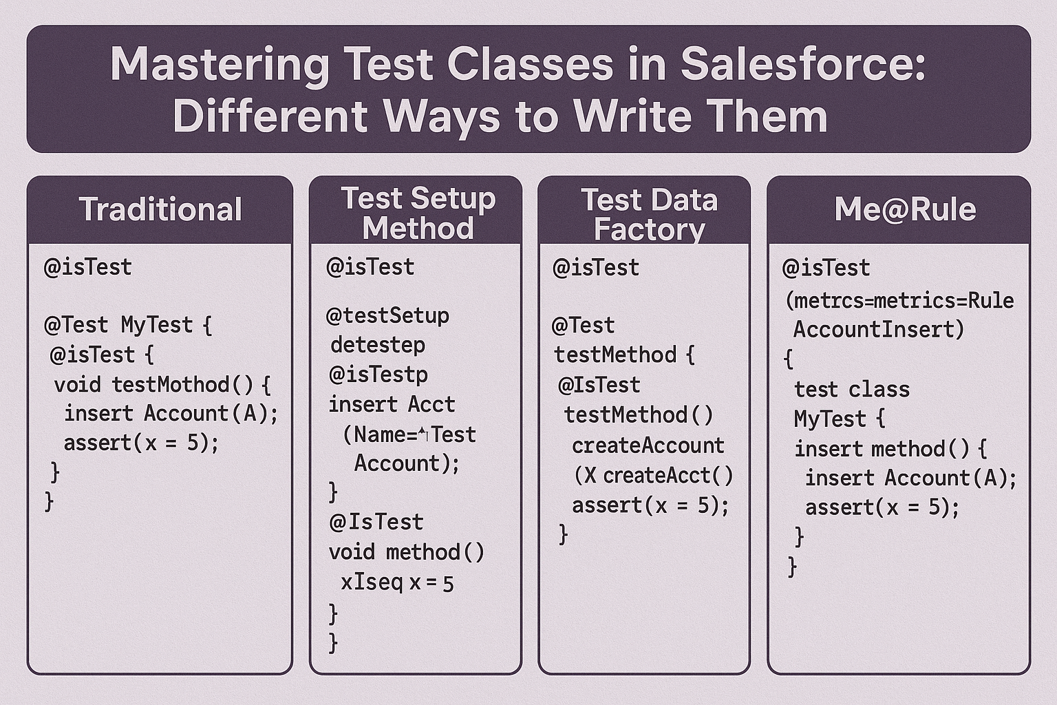 Mastering Test Classes in Salesforce: Different Ways to Write Them