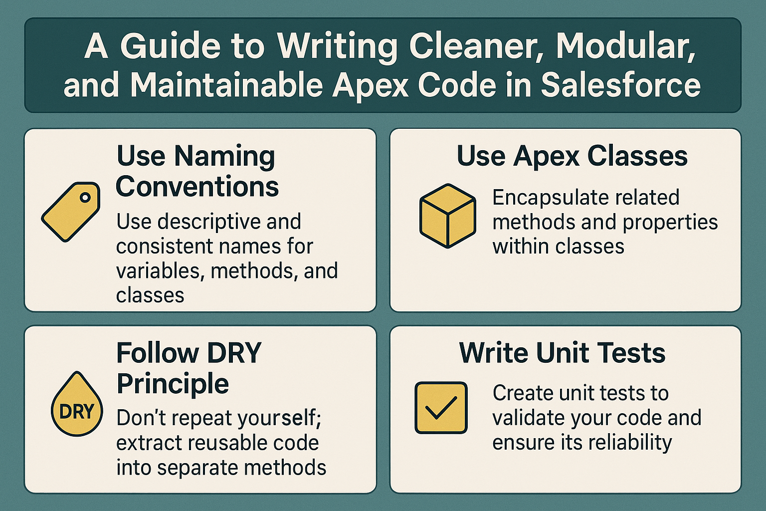A Guide to Writing Cleaner, Modular, and Maintainable Apex Code in Salesforce