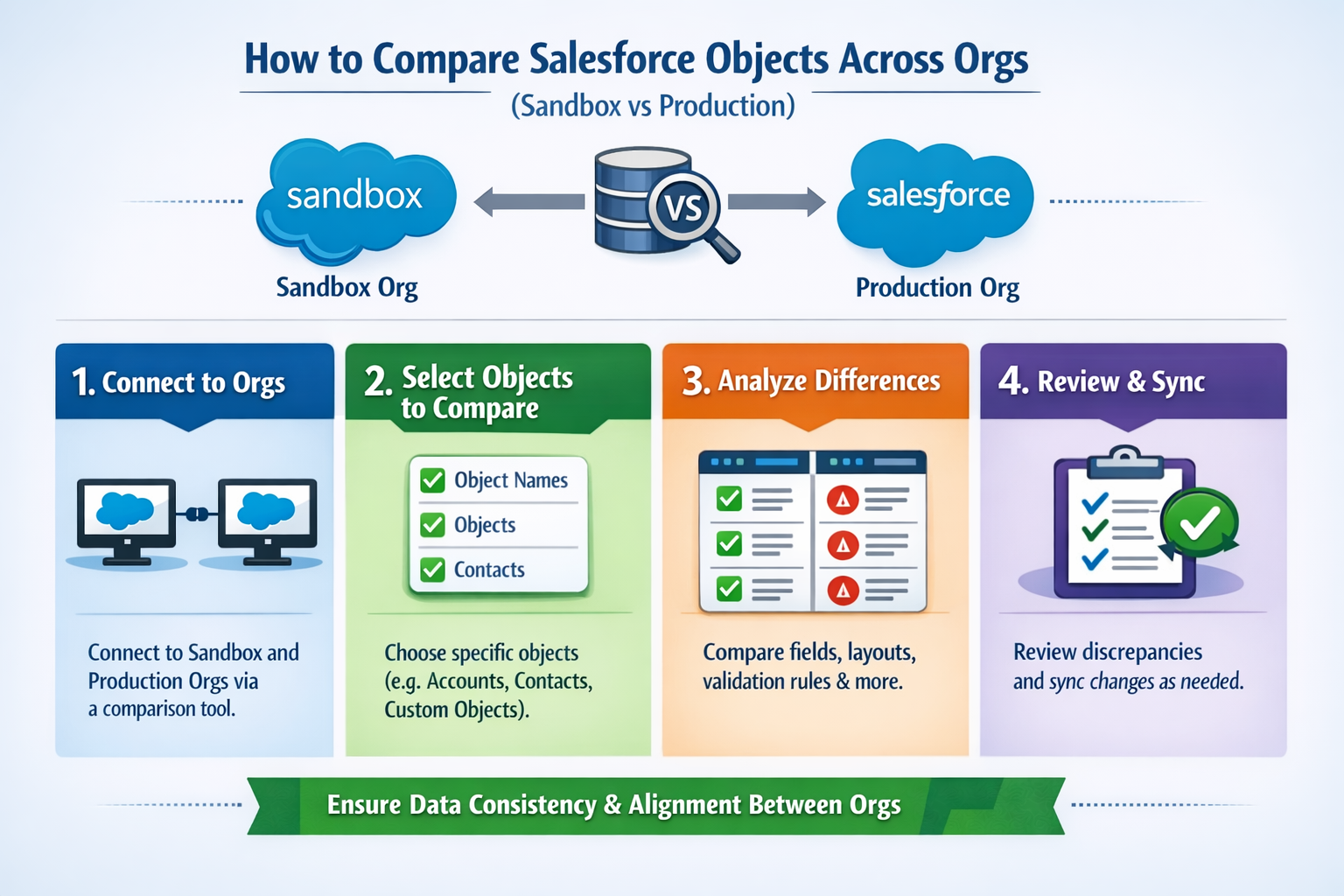 How to Compare Salesforce Objects Across Orgs (Sandbox vs Production)