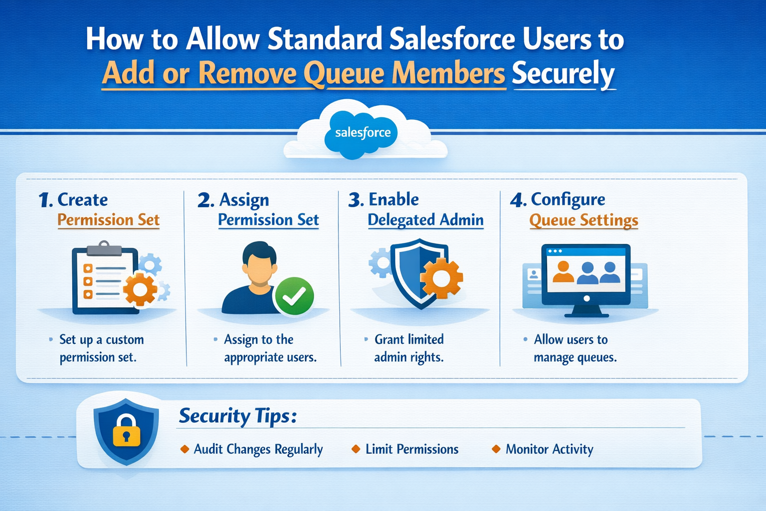 How to Allow Standard Salesforce Users to Add or Remove Queue Members Securely