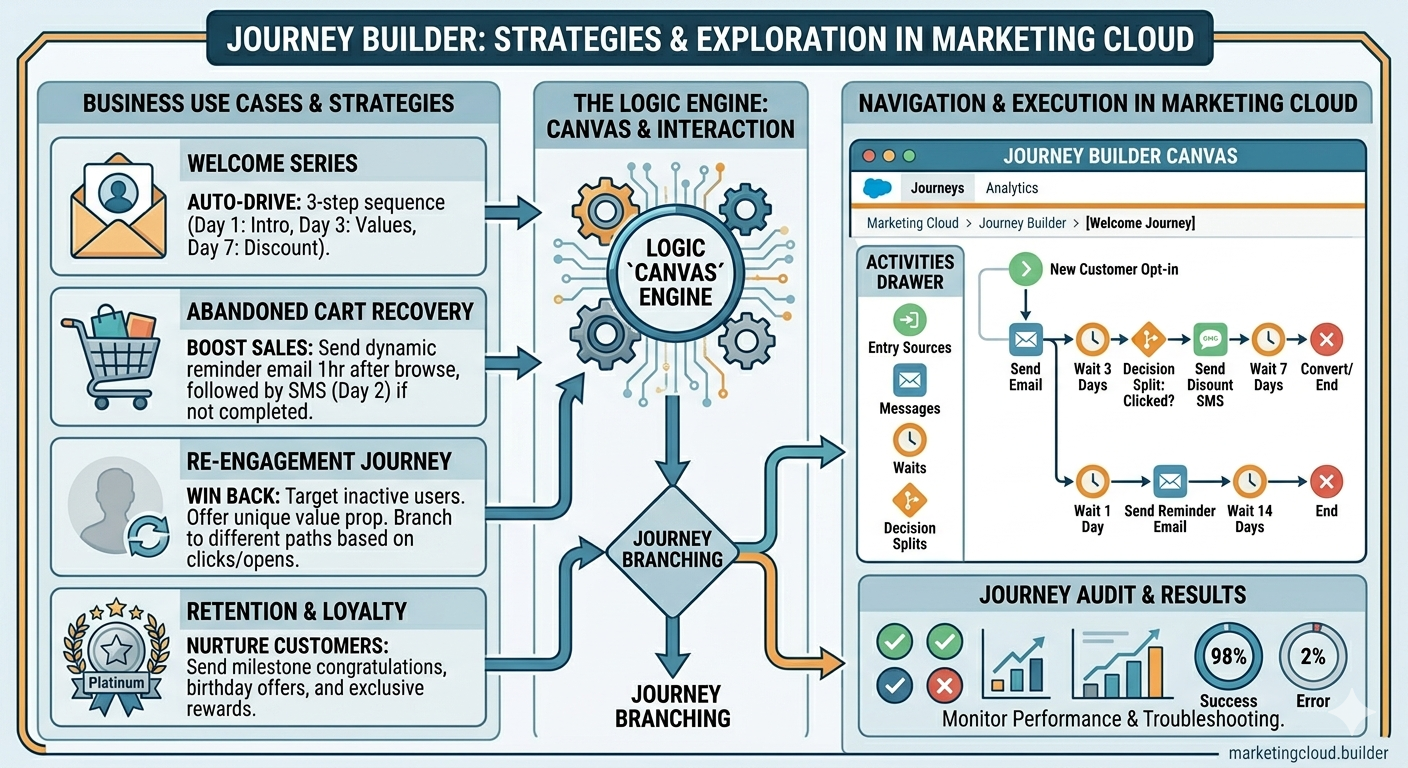 Journey Builder Business Use Cases and Navigation in Marketing Cloud