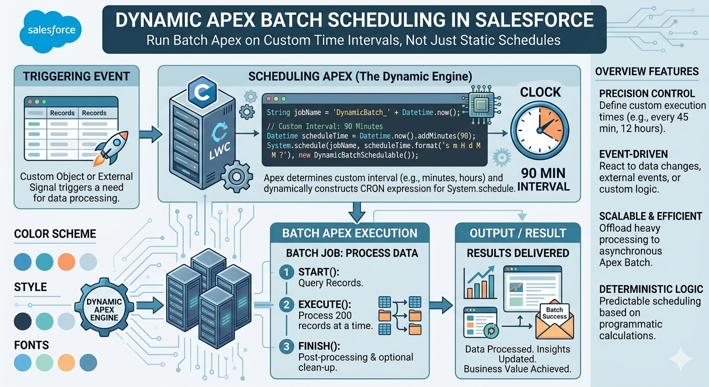 Dynamic Apex Batch Scheduling in Salesforce at Custom Time Intervals