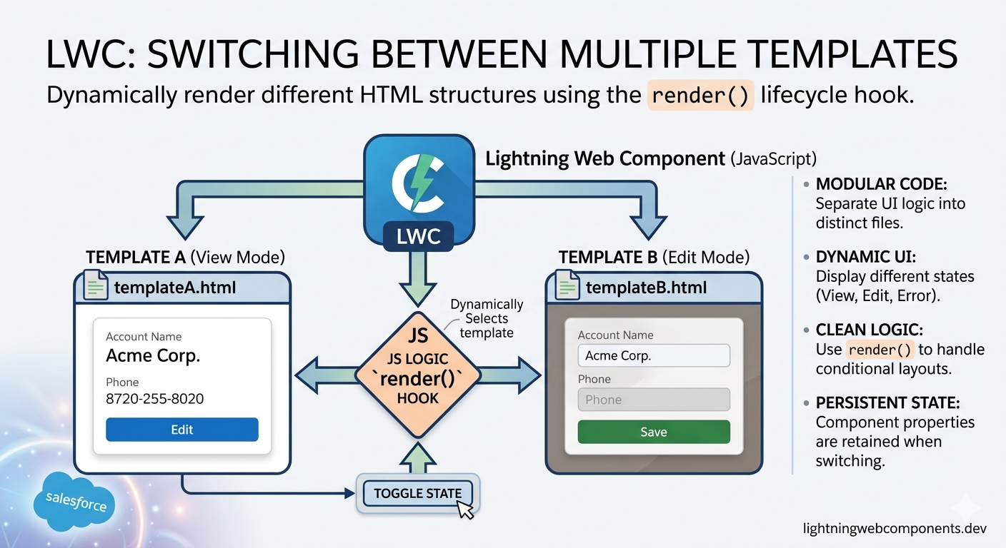 LWC: Switching between Multiple Templates in Lightning Web Components