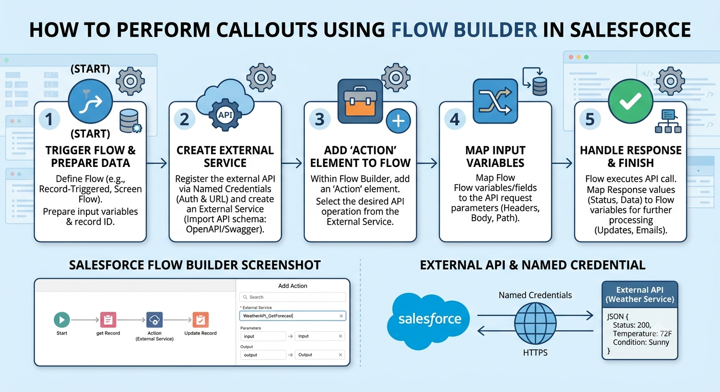 How to Perform Callouts Using Flow Builder in Salesforce
