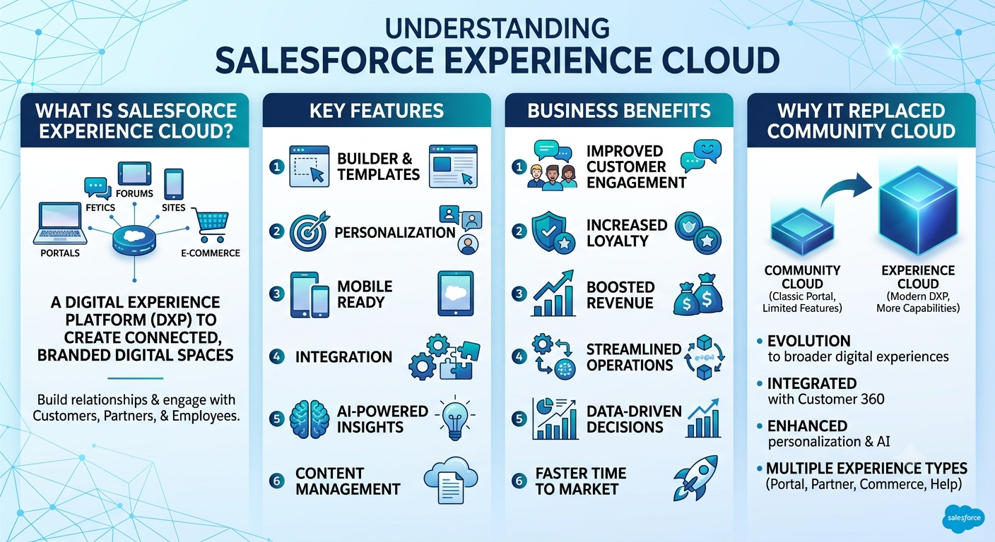 What is Salesforce Experience Cloud? Features, Benefits & Why It Replaced Community Cloud